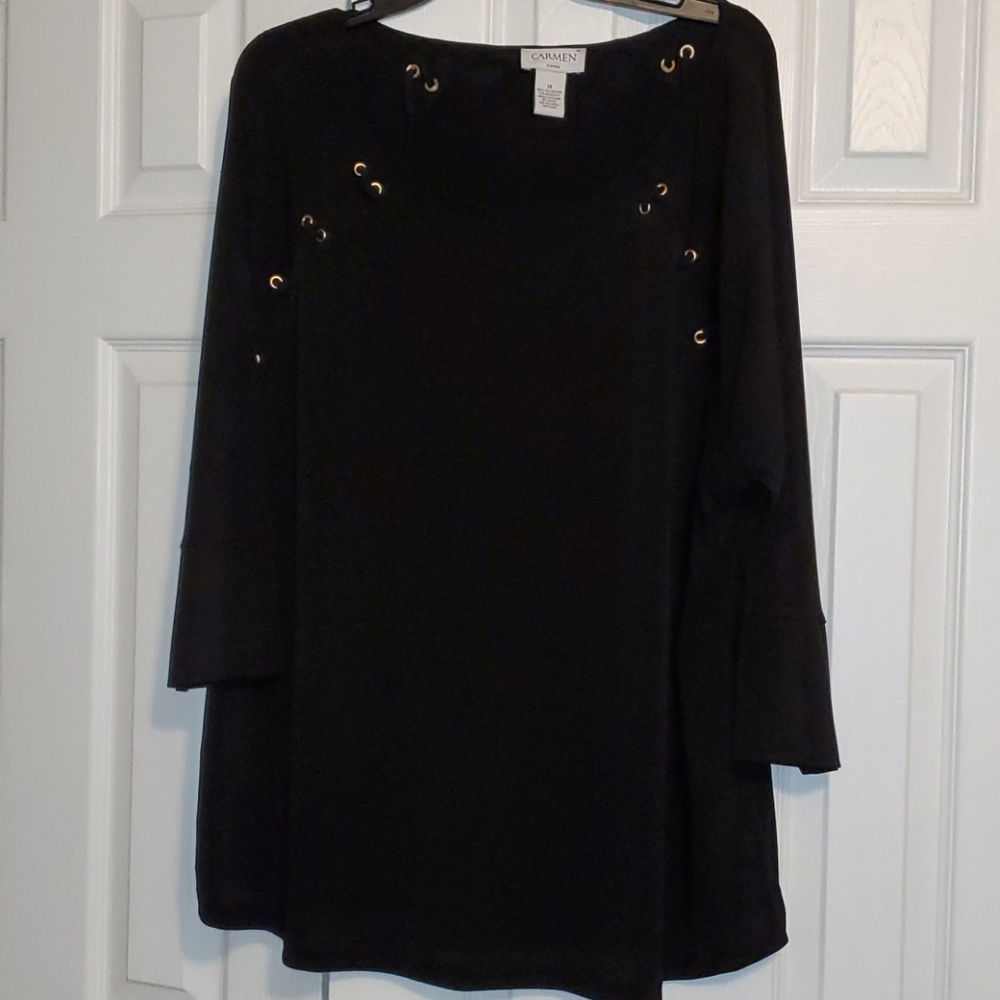 EUC Black Carmen Tunic